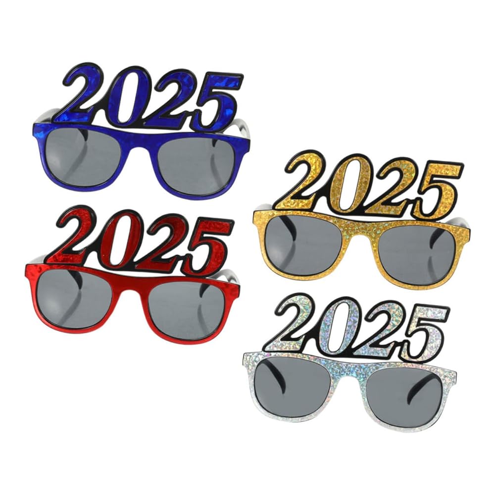 Amazon.co.jp: [COOLHIYA] 4個 2025 メガネ クリスマス